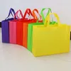 50pcs Shopping Bags with Handles Cloth Material Solid Color Folding Shopping Tote Custom Shopping Bag For Women