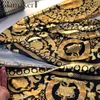 Sexy paisley vintage print gold dress Women holiday beach casual dress Summer elegant short blouse dress party club large size