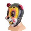 Cha cha paraply hassel pogo mask TV -kostym larp roll cosplay party latex halloween masker skrämmande mördare leksaker apa