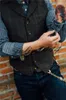 Damat Yelek Kahverengi Tweed Yün Buluşum Kaynağı Damat Yelek İngiliz Stil Erkek Takım Yelek İnce Fit Erkek Elbise Gel Özel Düğün Bel Caistco8298733