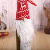 2019 cubierta de botella de vino tinto bolsas decoración fiesta en casa Santa Claus embalaje de Navidad cena familiar de Navidad Decor4129125