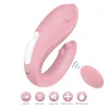 Pink Wireless Couples C Shaped Vibrator G-Spot & Clitoral Stimulator Massager A32
