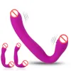 Erotisk Stropless Strapon Dildo Vibratorer för Kvinnor Pegging Rem On Double Ended Penis Lesbian Leksaker Sexleksaker J2217