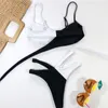 Cross Top Cut Out Bikini 2020 Vrouwen Bandage Badmode Push Up Badpak Zwart Wit Wrap Zwemmen Set Maillot de Bain Femme NIEUWE