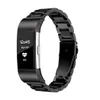Kompatibel für Fitbit Charge 2/3/4/SE Armband aus Edelstahl, Metall, Ersatzband, Schwarz, Roségold
