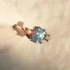 Edelstein Opal Ring Damen Solitär Hochzeit Verlobungsringe Modeschmuck Geschenk Will und Sandy