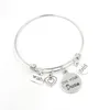 New Arrival Moda Drut Bransoletka Ze Stali Nierdzewnej Inspiracja Bransoletka Wish Faith Live your dream charms Bransoletka Bangle prezent pulsera