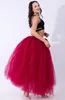 2020 Wysokiej Jakości 3 Warstwy 100 CM Letnia Długa Spódnica Tulle Moda Plisowane Tutu Spódnice Kobiet Lolita Petticoat Druhna Dress CPA836