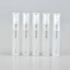 Bouteille de parfum en plastique jetable, transparente, vide, rechargeable, atomiseur, petits atomiseurs de parfum, conteneur d'échantillon de lotion de parfum, 2/3ml