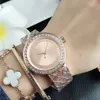 Montres-bracelets de marque pour femmes fille cristal grandes lettres style métal acier bande montre M85