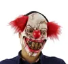 Halloween hemskt ansikte joker mask party cosplay clown gummi latex mask festival masques skrämmande masker peruk masquerade skalle djävulen mask