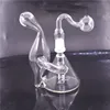 Bong di alta qualità in vetro riciclatore dab rig bong 14mm Mini olio Oil Rigs Dab Becher Bong acqua per fumatori con tubo di vetro bruciatore olio 14mm