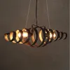 Spiral våren industriell hängande lampa bar retro vintage hänge ljus hanglamp loft kök tak hängande ljus fixtur
