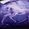 La fluorescencia de impresión en 3D del lecho de la manera caliente de la venta del unicornio Dream Girl Tapa de Consolador Set 2 / 3pcs doble de tamaño completo de la reina duvet cover set