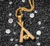 Ny Crystal Gold Baseball Pendant -halsband för herruttalande smycken rostfritt stål guldfärg baseball halsband charm3516808