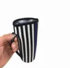 Couverture de tasse en néoprène Baseball Softball Cactus Bouteille d'eau Couvre Pochette Imprimé léopard Sac à manches isolées Étui pour gobelet de 30 oz GGA3027-2