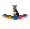 Collapsible Pet Feeding Bowl Travel Dog Cat Foldable Pop Up Compact Travel Silicone Dish Feeder Food Container Food Container 100pcs OOA6206