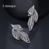 Emmaya elegante a forma di foglia Cubic Zirconia gioielli da sposa di lusso di cristallo nuziale orecchini lunghi per le spose del partito regalo CX200606