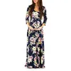 النساء الأزهار فستان الأمومة 14 ألوانًا طويلة الأكمام من الأمومة الحوامل ملابس البوتيكي
