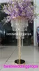 Dekoration Partihandel Pris Handgjorda Guld Silver Candle Stand Bröllop Centerpiece Metal Crystal Candelabra Best01038