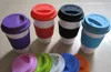Reusable Round Silicone Cup Lids Food Grade Anti-Dust Spill Proof Replacement Travel Mug Tea Coffee Cup Lid Airtight Seal Cover 12/16oz cup