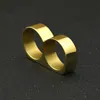 Hip Hop Rhinestone två-fingerring för män geometriska glansiga guldpläterade rostfritt stål enkla ringar mode smycken265c