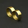 Hip Hop Rhinestone Two-finger Ring For Mens Geometric Glossy Gold Plated Stainless Steel Simple Rings Fashion Jewelry296V