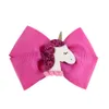 Nieuw Europa Baby Meisjes Barrettes Kleurrijke Regenboog Unicore Barrette Lint Bowknot Kids Haarspelden Kinderen Haar Accessoire 24 Kleuren 14418