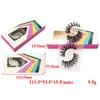 2 Pairs 3D Faux Mink Hair Natural Long False Eyelashes With Colorful Flash Box Thick Lashes Extension