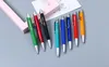 plastic rubber met aangepaste logo afdrukken snelle levering zwart navulling balpen balpen gepersonaliseerde promotionele pen SN3108