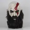 Maski God of War 4 Halloween Mask God of War Kratos Cosplay Lateksowa maska ​​peruka broda Halloween rekwizyty