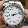 Weiße Top-Männer mechanische Edelstahl 2813 Automatikwerk AIR KING Uhr Sport Selbstaufzug Uhren Mode Armbanduhr