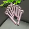 Glass Pipes Smoking blown hookah Manufacture Hand-blown bongs Pink thickened 10cm glass straight pot