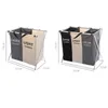 Two/Three grids dirty clothes Storage basket Organizer basket collapsible large laundry hamper waterproof home laundry basket T200115