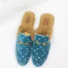 2022 Princetown mocassins bont slippers muilezels flats ontwerper mode loafers hoogwaardige platte casual schoenen 40-47 w01 no14