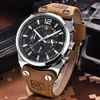 BENYAR Cronógrafo Deporte Relojes para hombre Marca de moda Militar Correa de cuero impermeable Reloj de cuarzo Reloj Relogio Masculino259V