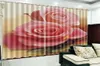 3D-Druck-Vorhang für Wohnzimmer, Preis: zwei zarte Rosen, HD-Digitaldruck, 3D-schöne Verdunkelungsvorhänge