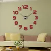 Presentes Decoração Início Big Número Espelho Relógio de parede Modern design DIY grande parede relógios de parede Sala Etiqueta 3D Clocks únicas