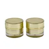 gold lid cosmetic jars