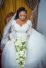Fantastiska romantiska spetsar långärmad plus storlek bröllopsklänningar 2019 älskling tulle kjol skräddarsydda vestido de novia brudklänning klänningar