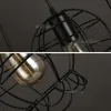 Retro Iron Pendant LAMP خمر قفص تعليق Light Office Bar El Loft Balcony Yard Porch Industrial Hanging Chandelier282a