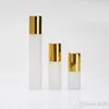 3ml 5ml 10ml FROESSED ROLLON BOLDE RUSTLESS STÅL ROLLER BALL ROLL-ON BOLD Essential Oil Doft Container Tube Golden Cap