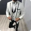 Mens Suits Grey Blazer Business Peaked Lapel Formal Slim Fit Wedding Suits Groom Wear Custom Made Tuxedos Best Man Prom Jacket+Pants+Vest