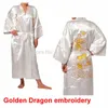 النمط التقليدي الصيني التقليدي M L XL XL XXL Silk Satin Male Bathrobe Men's Dragon Dragon Pajama Home Night Cloth171t