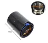 Blue M Performance Stainless Steel Exhaust End Tips Auto Muffler Carbon Fiber Car Pipes 1 PCS