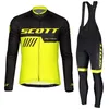 2021 SCOTT Team cycling Jersey bib pants Suit men long sleeve mtb bicycle Outfits road bike clothing quick dry outdoor sportswear Y21032519