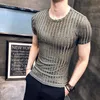 Men's T-Shirts 2023 New Men's Short Sleeve Tees Rhinestone Large Cotton Elastic Loose Fashion Luxurious Casual T-shi289a