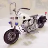 Tinplate Vintage Police Motorcykel Diecast Modell Bilar, Handgjorda prydnad, Party Kid 'Birthday Gift, Samla, Heminredning