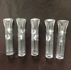 Mini Glass Cigaret Filter Tips Round Mouth for Dry Herb Tobacco RAW Rolling Papers With Cigarette Holder Thick Pyrex Glass Smoking Pipes