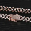 Cadenas heladas Diseñador de lujo Collar Hip Hop Bling Cadenas Joyería Hombres Diamante Cadena de tenis Rapero Moda Enlace cubano Hiphop Ac1863624